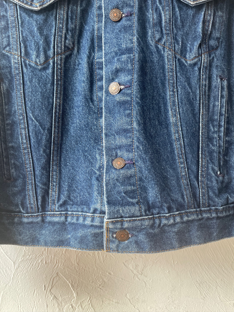 Vintage Levi's Red Tab Dark Denim Trucker Jacket L - We Thieves