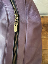 Vintage 1980s Ferragamo Eggplant Purple Leather Handbag - We Thieves