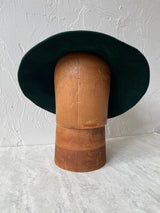 Vintage 60s/70s Borsalino Forest Green Brushed Wool Floppy Hat