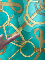 Vintage Hermes "Eperon D'or Sellier" Silk Scarf - We Thieves