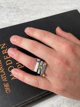 Vintage Sterling Silver Stacking Stone Ring Set Size 6 - We Thieves