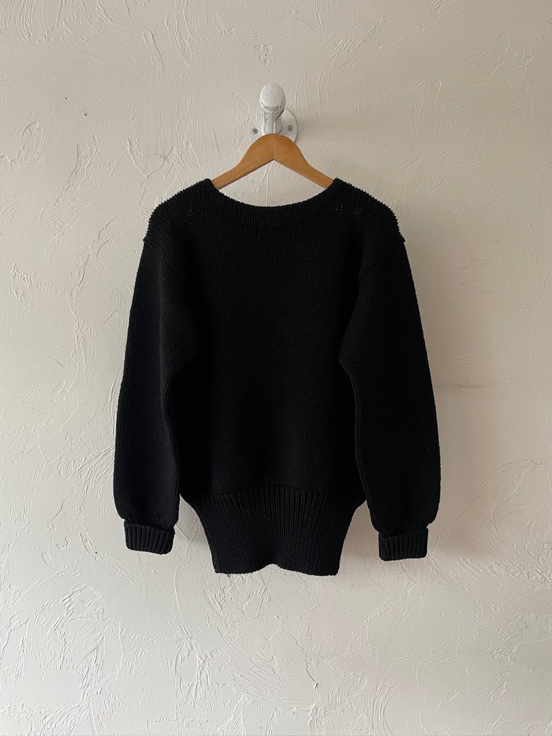 Vintage 1940s Princeton University Hand-Loomed Wool Sweater L
