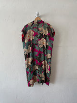 Vintage Magenta Floral Silk Kimono w/ Detached Sleeves - We Thieves