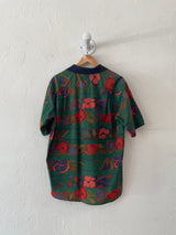 Vintage Iceberg Dark Green Tropical Woven Shirt M/L