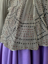 Vintage 1970s Janice Wainwright Grey Viscose Sequin Blouse M - We Thieves