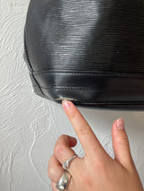 Vintage Louis Vuitton Black Leather Bucket Bag
