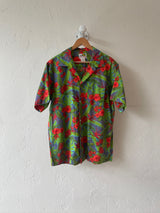 Vintage Sears Red + Green Hawaiian Button Down Shirt L - We Thieves