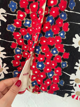 1960s Flower Power Blouse M