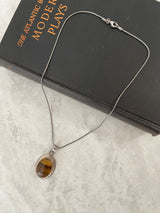 Vintage 925 Mexican Sterling Silver Tiger's Eye Pendant - We Thieves