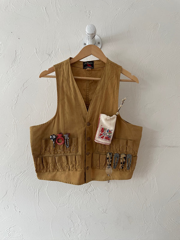 Vintage JC Higgins Mustard/Camel Hunting Vest M/L - We Thieves
