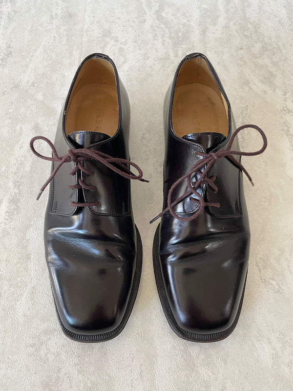 Vintage Jill Sander Coffee Bean Brown Leather Oxfords Size 6 - We Thieves