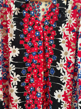 1960s Flower Power Blouse M