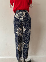 Vintage Kenzo Navy & White Floral Print Trouser XS/S - We Thieves