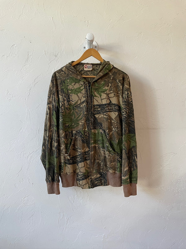 Vintage RealTree Camo Zip-Up Hoodie Sweatshirt M/L - We Thieves