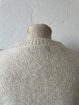 Vintage Novelty Cream Sweater with Pom Poms S - We Thieves