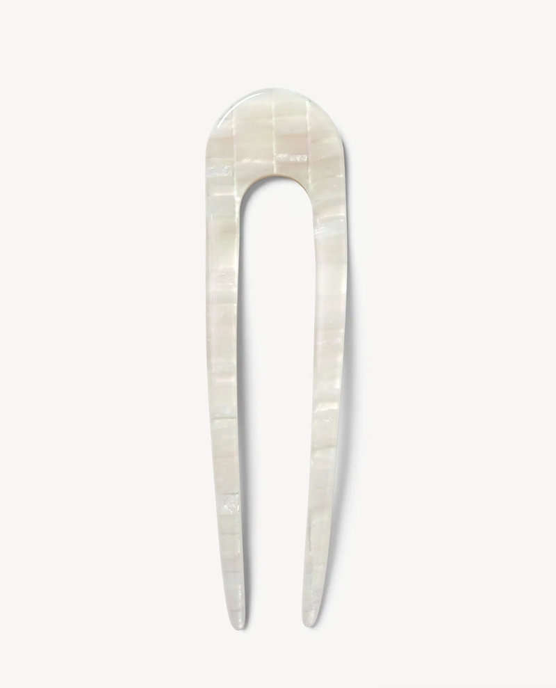 Machete Hair Pin in Opalite Shell Checker - We Thieves