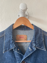 Vintage Levi's Red Tab Dark Denim Trucker Jacket L - We Thieves