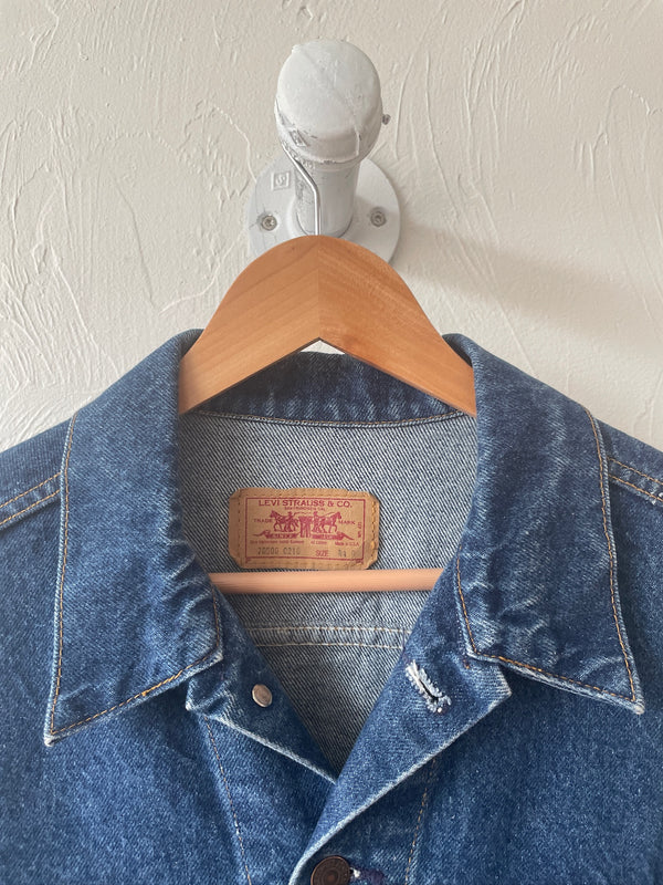Vintage Levi's Red Tab Dark Denim Trucker Jacket L - We Thieves