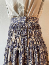 Vintage 1980s Chloe Pomegranate Print Midi Skirt with Shirring Details XS/S - We Thieves