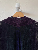 Vintage Cynthia Krause Weavers Jewel-Toned Chenille Long Cardigan Sweater M/L - We Thieves