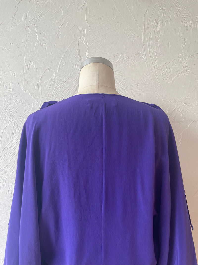 Vintage Robert Rodriguez Sleeveless Royal Purple Silk Fairy Top S/M - We Thieves