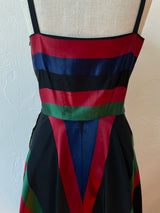 Vintage 1960s Chevron Fit and Flare Dress with Jacket Coordinate Set S - We Thieves