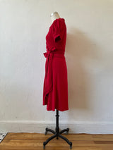 Vintage Diane Von Furstenburg Red Wool Wrap Dress S/M - We Thieves