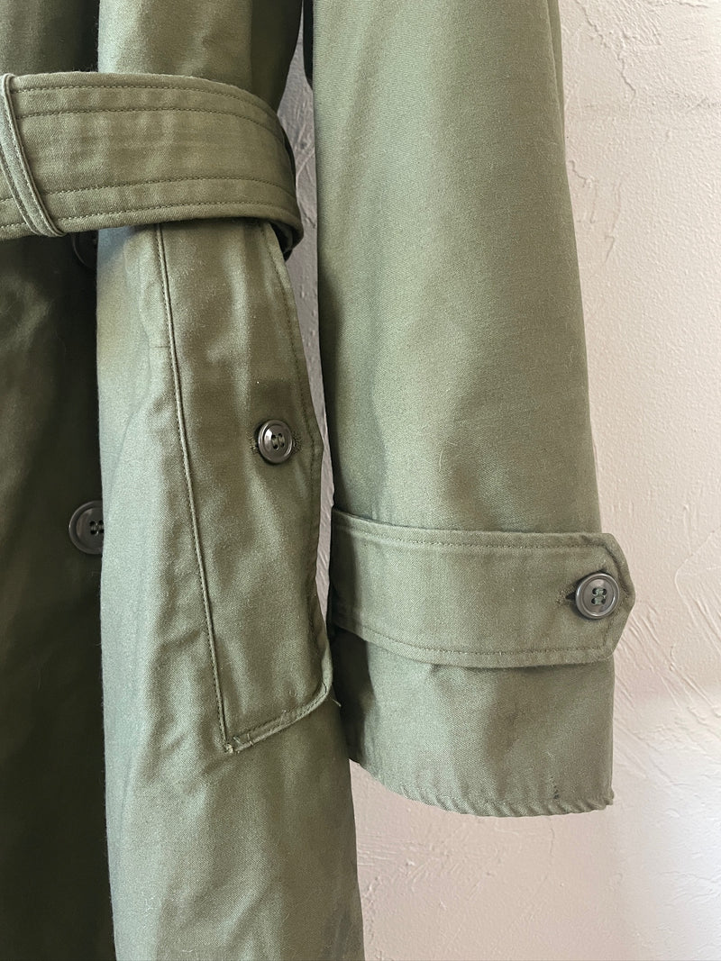 Vintage Military OG-107 Green Belted Trench Coat w/ Removable Lining S - We Thieves