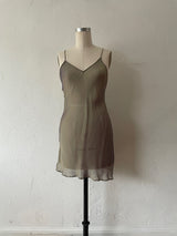 Vintage Mary Green Silk Bias Cut Two-Tone Mini Dress S - We Thieves