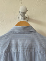 Vintage 90s Armani Light Blue Striped Button Down Shirt L - We Thieves