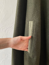 Vintage 60s/70s Yves Saint Laurent Olive Green Wool Loden Cape