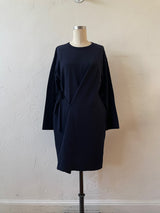 Vintage Comme Des Garçons Navy Wool Asymmetrical Cape/Dress M/L - We Thieves