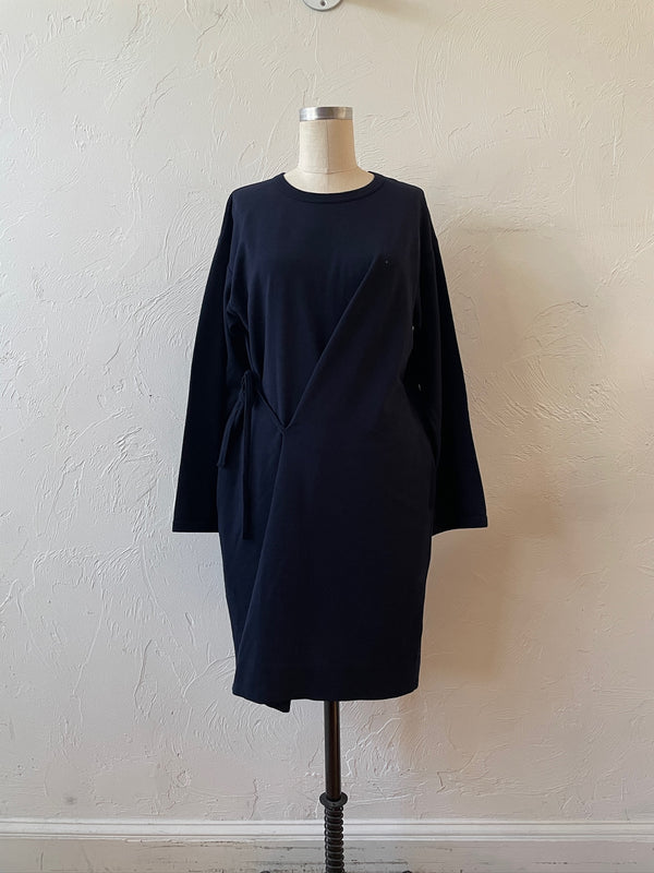 Vintage Comme Des Garçons Navy Wool Asymmetrical Cape/Dress M/L - We Thieves