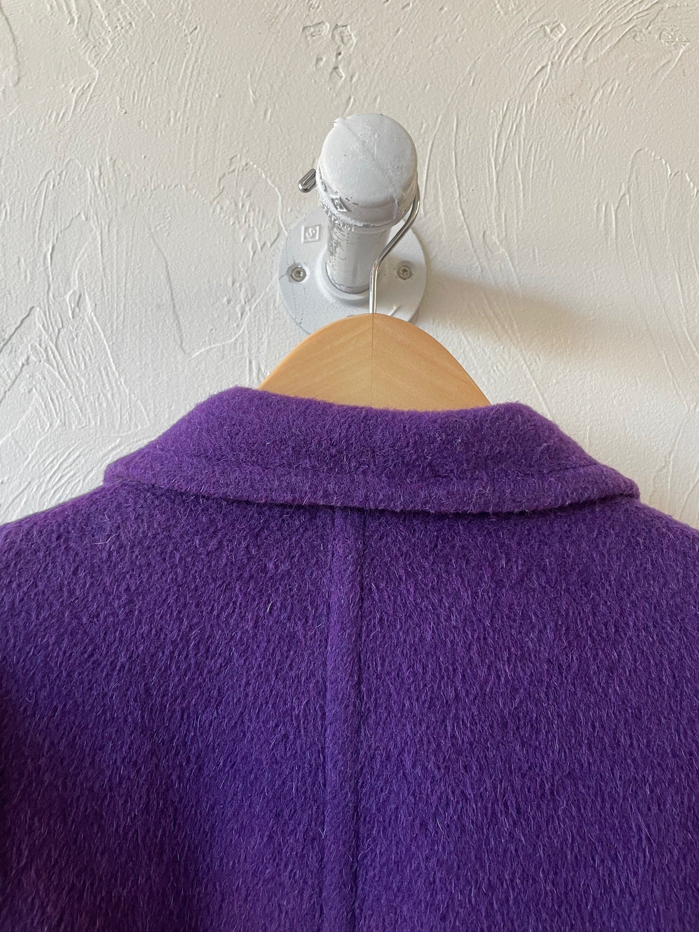 Vintage 80s Albert Nipon Purple Wool Coat Size 6 – We Thieves
