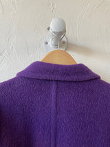 Vintage 80s Albert Nipon Purple Wool Coat Size 6 - We Thieves