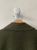 Vintage 60s/70s Yves Saint Laurent Olive Green Wool Loden Cape