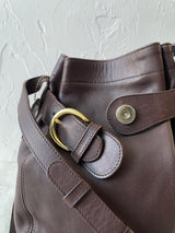 Vintage Coach Brown Leather Belted Soho Crossbody Bag