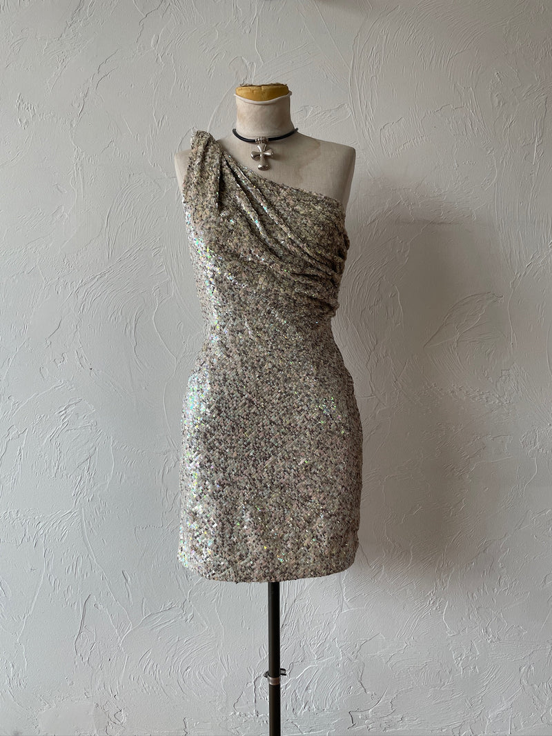 saints glitter dress White Sequin Mini main image 0