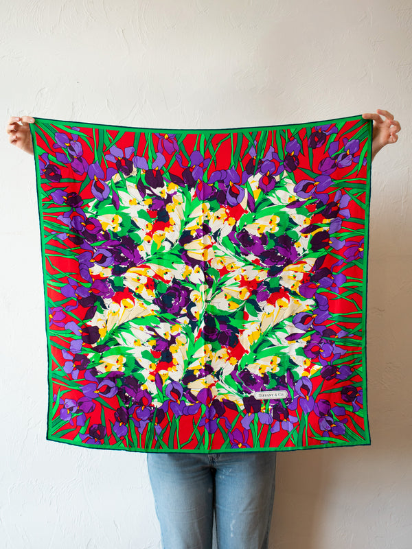 Vintage Tiffany &amp; Co. Bold Floral Silk Scarf - We Thieves