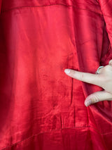 Vintage 1970s Leda Spain Red Leather Trench S - We Thieves