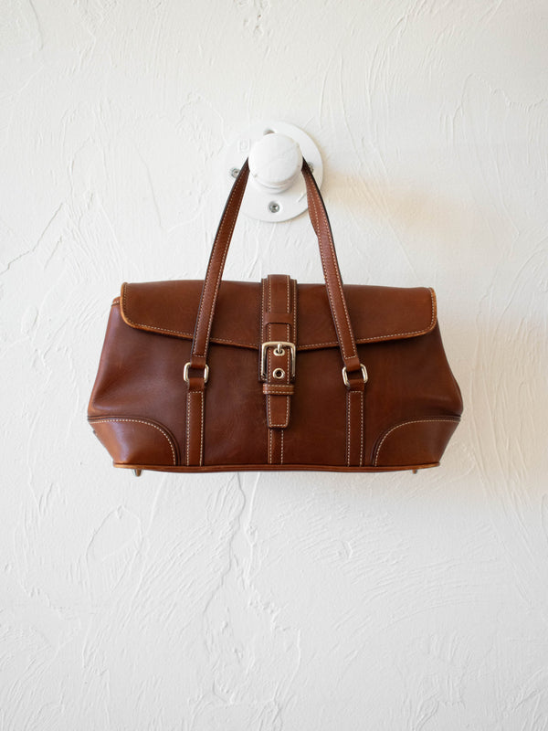 Vintage Coach Hampton Brown Leather Handle Bag
