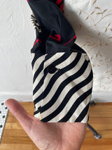 Vintage Ellen Tracy Black Silk Chinoiserie Graphic Print Blouse L - We Thieves