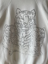 Vintage 70s/80s Three Tigers White Graphic Crewneck Sweatshirt S - We Thieves