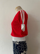 Vintage 80s Red & White Cropped Terrycloth Top XS/S - We Thieves