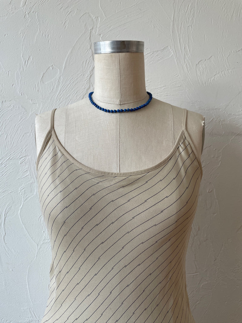 Vintage Armani Diagonal Stripe Bias Cut Midi Dress S - We Thieves