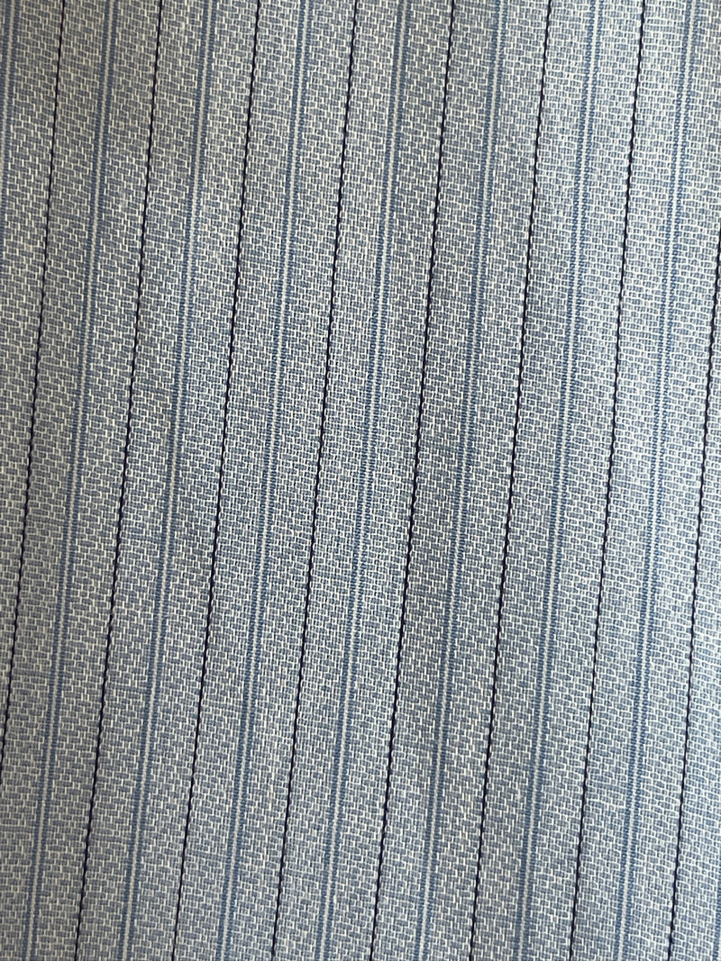 Vintage 90s Armani Light Blue Striped Button Down Shirt L - We Thieves