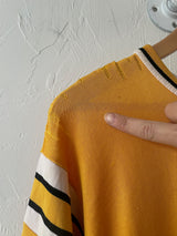 Vintage Thrashed Yellow & Black Number 13 Jersey T-Shirt L