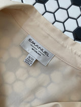 Vintage Emanuel Ungaro Cream Silk Double Breasted Blouse L - We Thieves