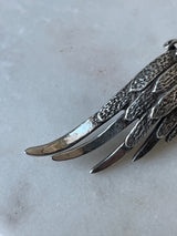 Vintage Zentall Angel Wing Clip On Earrings