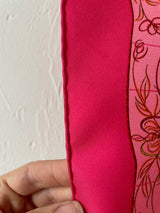Vintage Hermes Fuschia Pink Effluves Silk Scarf - We Thieves